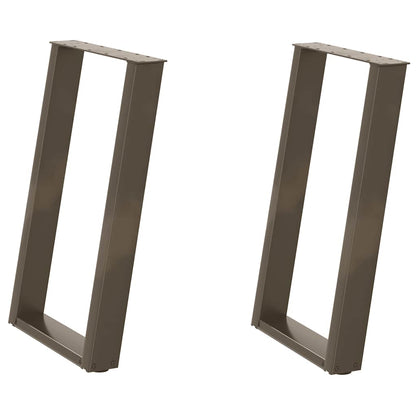 Gambe Tavolo Pranzo a U 2 pz 60x(72-73) cm Acciaio - homemem39