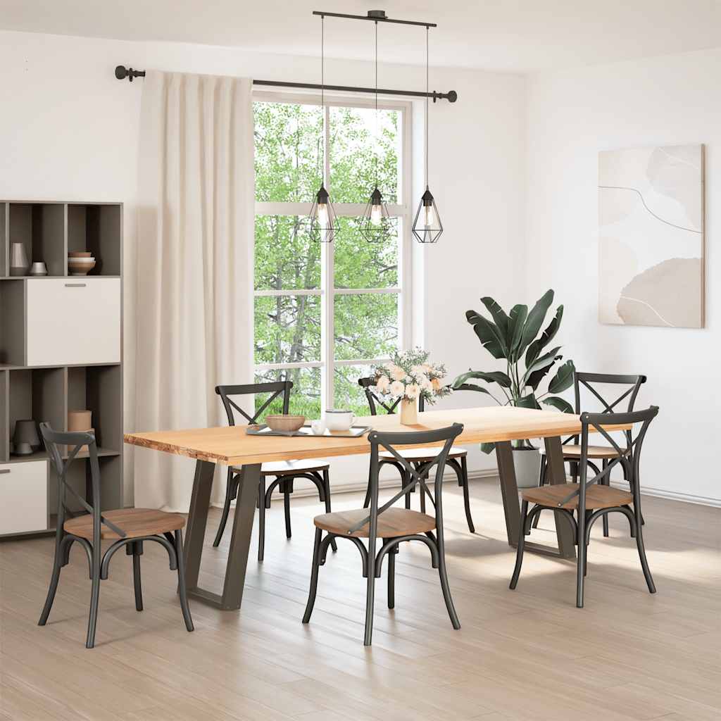 Gambe Tavolo Pranzo a U 2 pz 60x(72-73) cm Acciaio - homemem39