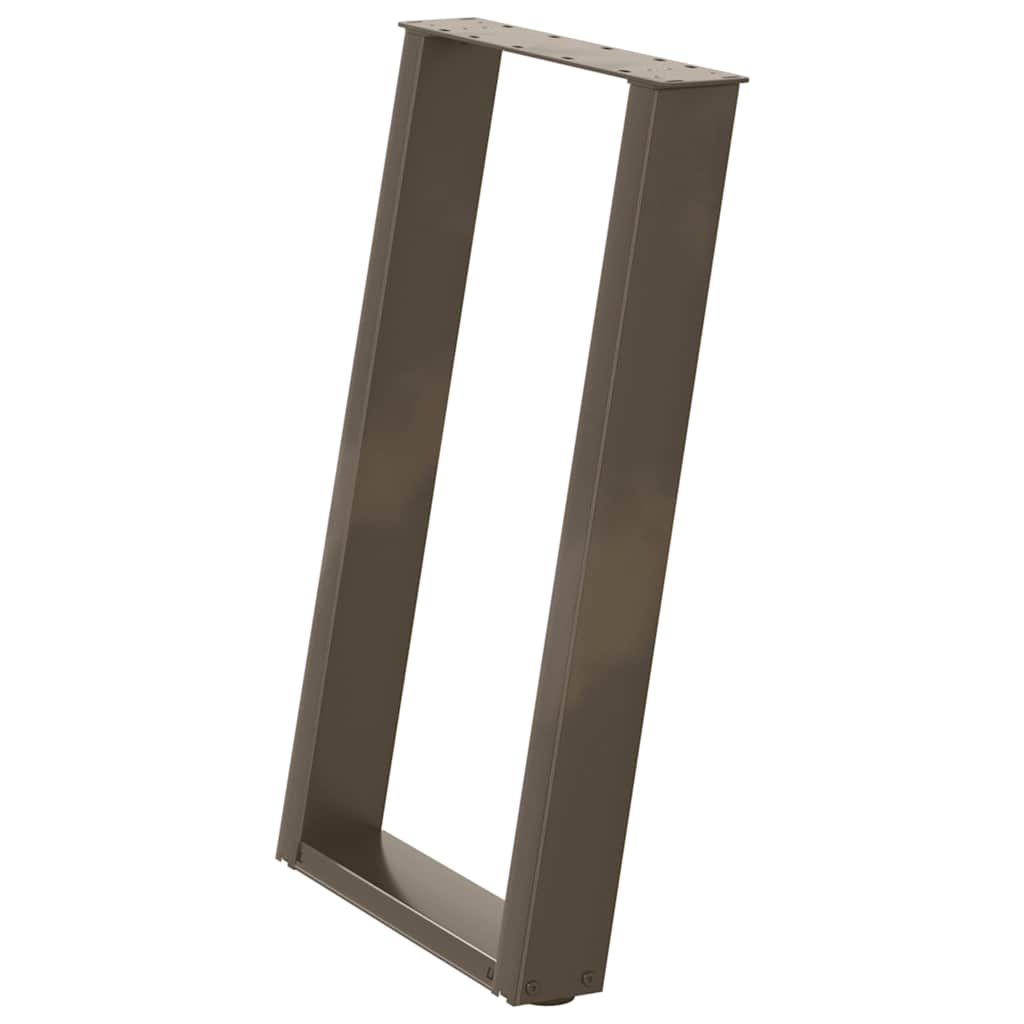 Gambe Tavolo Pranzo a U 2 pz 60x(72-73) cm Acciaio - homemem39