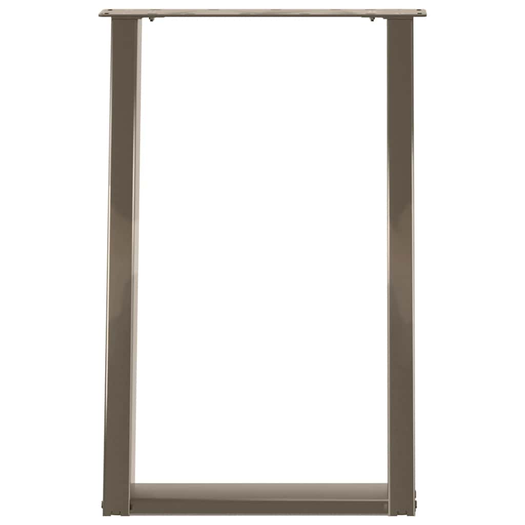 Gambe Tavolo Pranzo a U 2 pz 60x(72-73) cm Acciaio - homemem39
