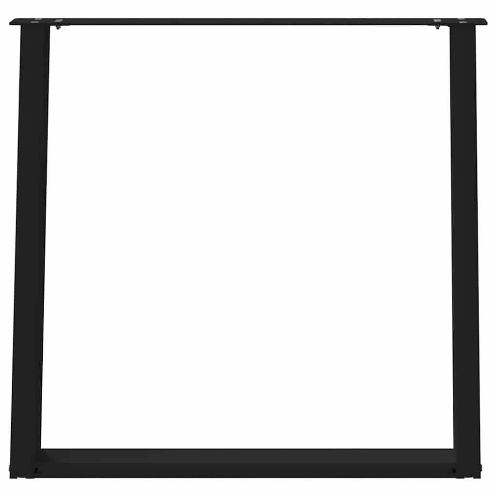 Gambe Tavolo Pranzo a Forma U 2 pz Nero 70x(72-73) cm Acciaio - homemem39