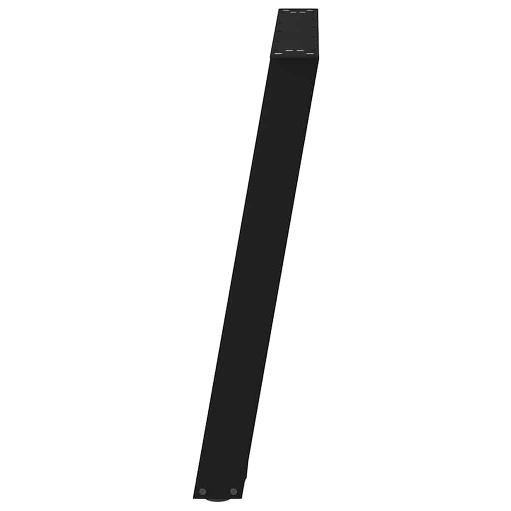 Gambe Tavolo Pranzo a Forma U 2 pz Nero 70x(72-73) cm Acciaio - homemem39