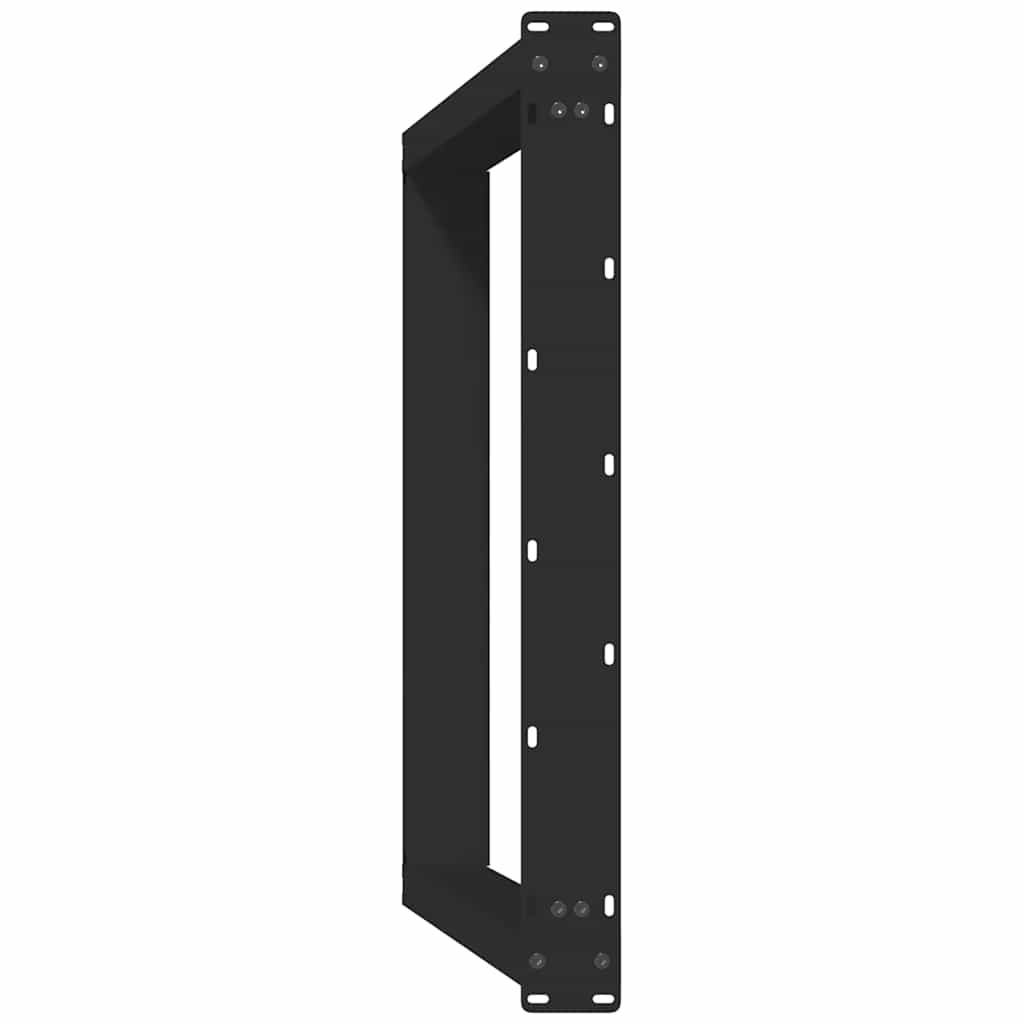 Gambe Tavolo Pranzo a Forma U 2 pz Nero 70x(72-73) cm Acciaio - homemem39