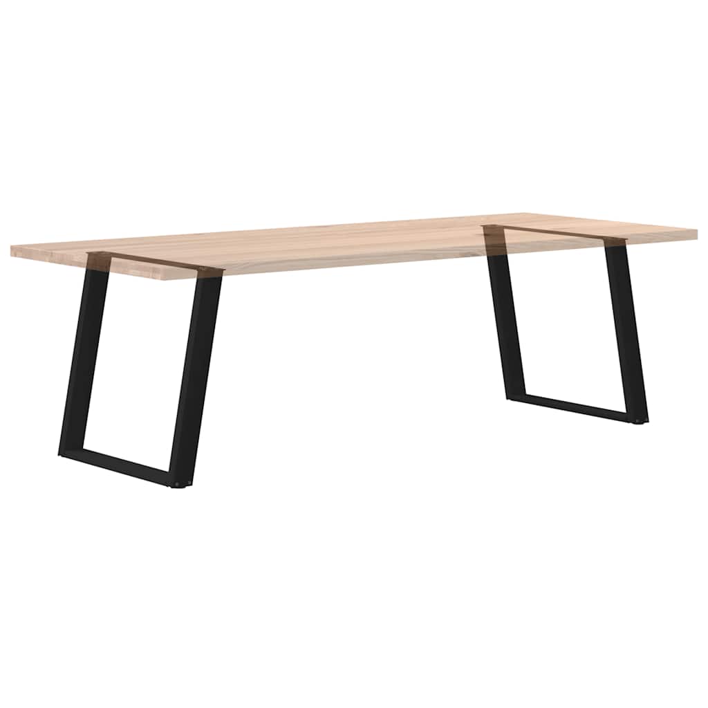 Gambe Tavolo Pranzo a Forma U 2 pz Nero 70x(72-73) cm Acciaio - homemem39