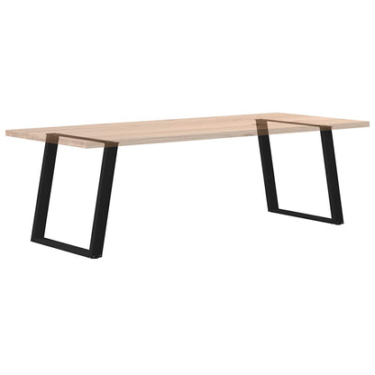 Gambe Tavolo Pranzo a Forma U 2 pz Nero 70x(72-73) cm Acciaio - homemem39