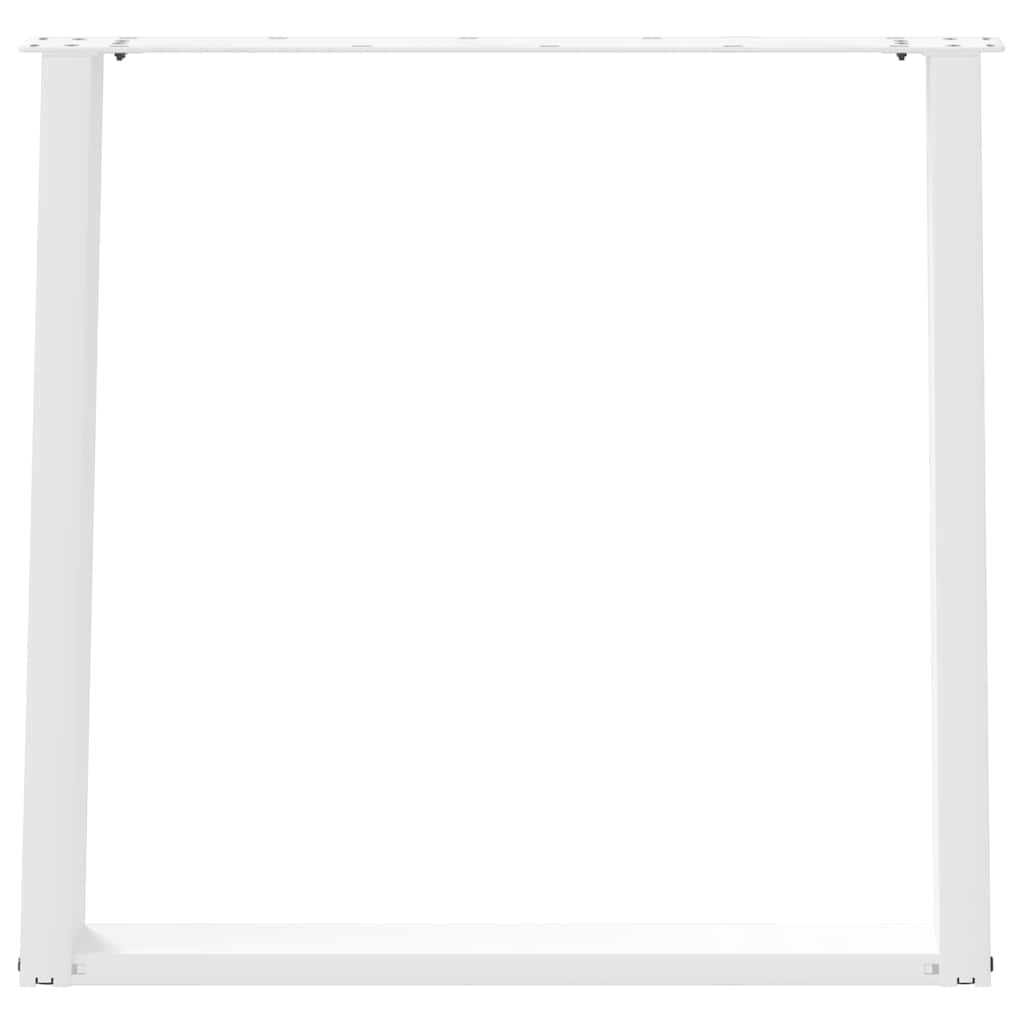 Gambe Tavolo Pranzo a U 2 pz Bianco 70x(72-73) cm Acciaio - homemem39