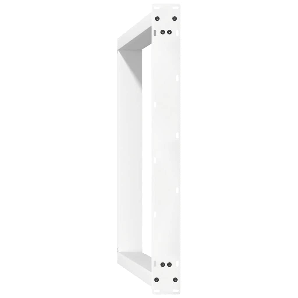 Gambe Tavolo Pranzo a U 2 pz Bianco 70x(72-73) cm Acciaio - homemem39