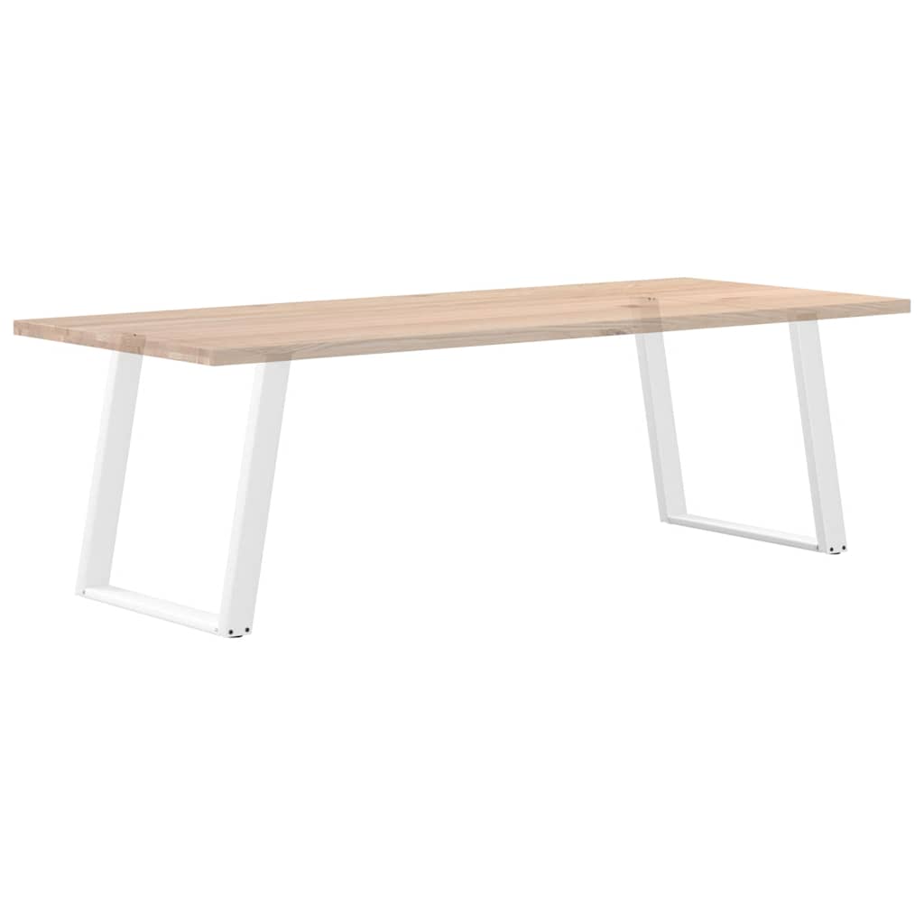 Gambe Tavolo Pranzo a U 2 pz Bianco 70x(72-73) cm Acciaio - homemem39