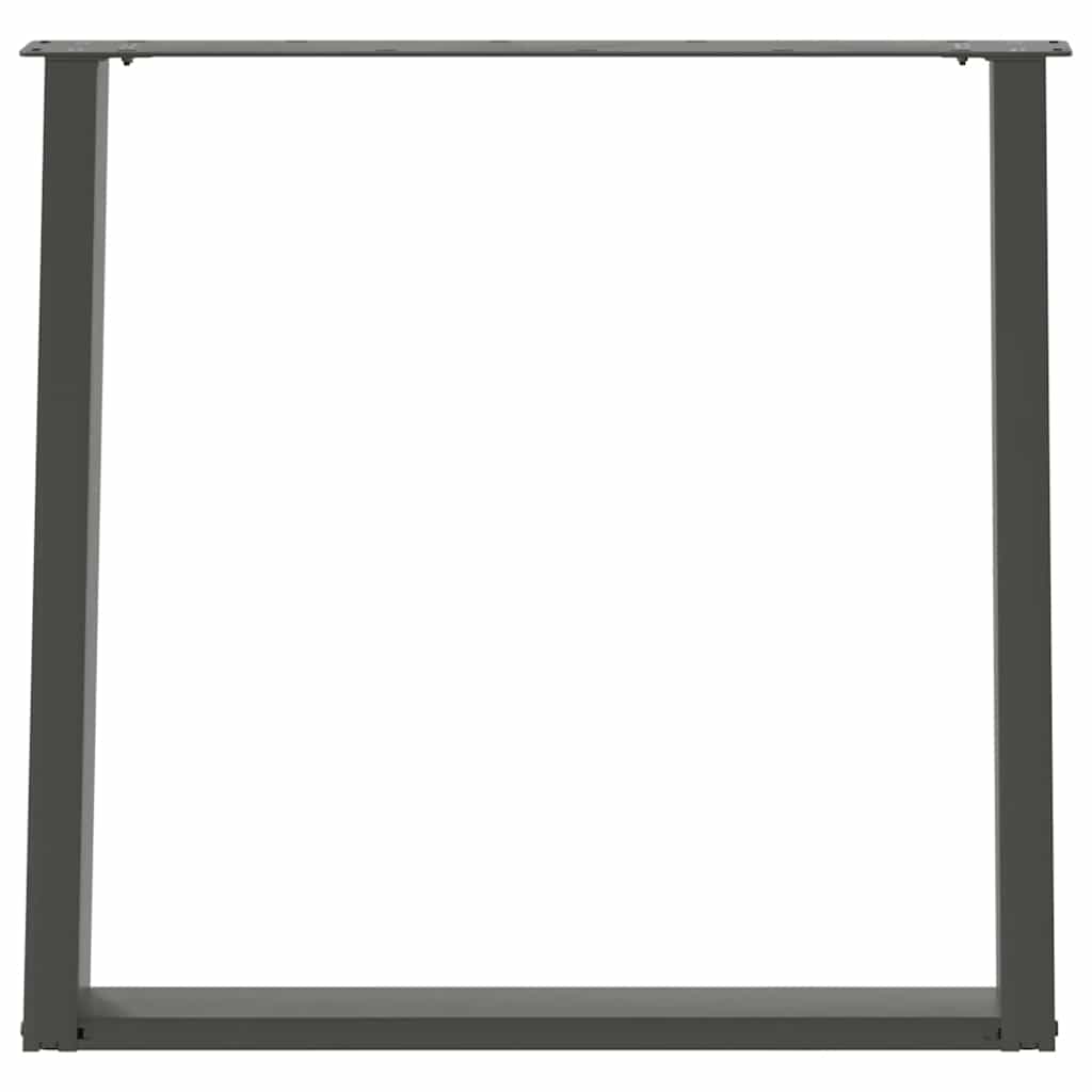 Gambe per tavolo da pranzo forma U 2 pz Antracite 70x(72-73) cm