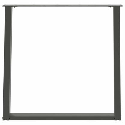 Gambe per tavolo da pranzo forma U 2 pz Antracite 70x(72-73) cm