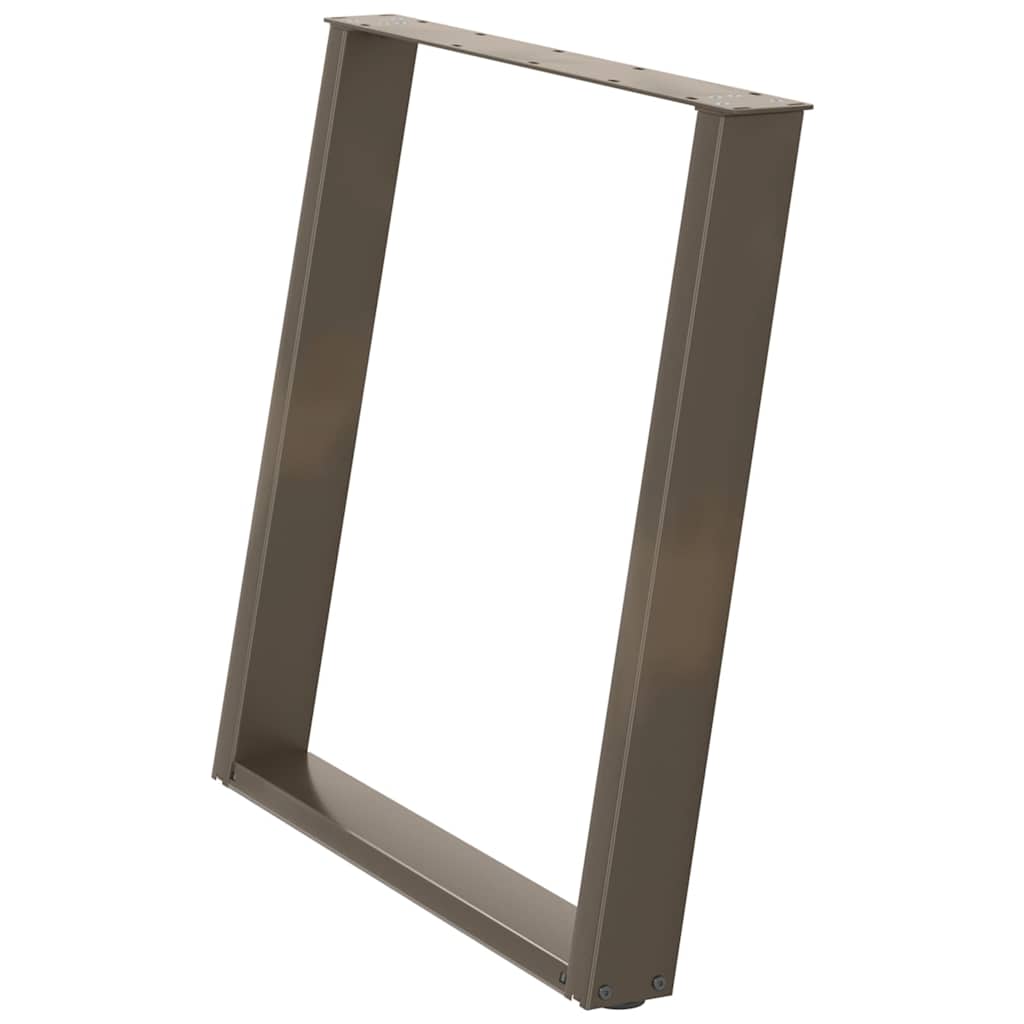 Gambe Tavolo Pranzo a U 2 pz 70x(72-73) cm Acciaio - homemem39