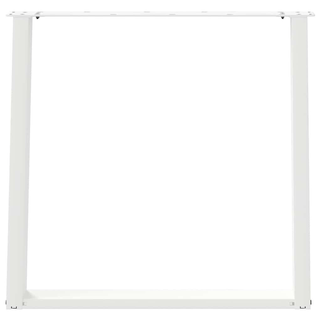 Gambe Tavolo Pranzo a U 2 pz Bianco 80x(72-73) cm Acciaio - homemem39