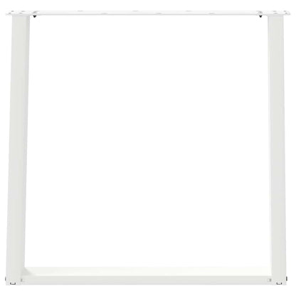 Gambe Tavolo Pranzo a U 2 pz Bianco 80x(72-73) cm Acciaio - homemem39