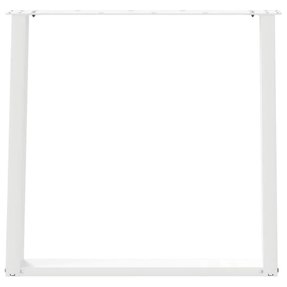 Gambe per tavolo da pranzo forma U 2 pz bianche 80x(72-73) cm