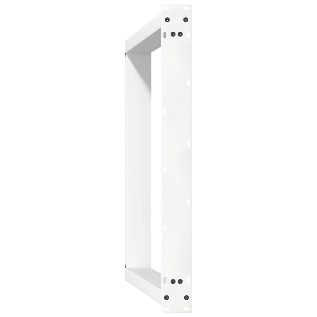 Gambe Tavolo Pranzo a U 2 pz Bianco 80x(72-73) cm Acciaio - homemem39