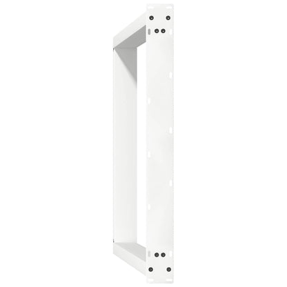 Gambe Tavolo Pranzo a U 2 pz Bianco 80x(72-73) cm Acciaio - homemem39