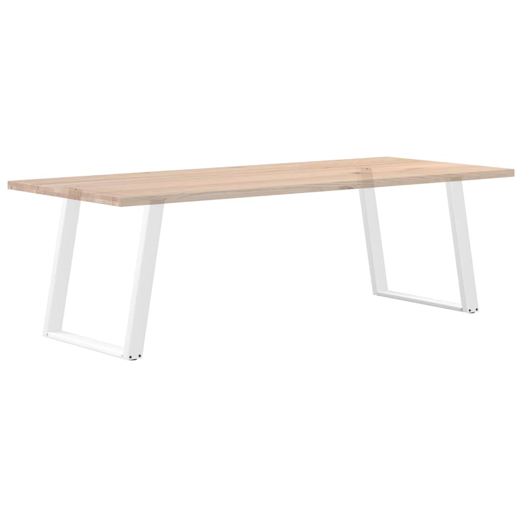Gambe Tavolo Pranzo a U 2 pz Bianco 80x(72-73) cm Acciaio - homemem39