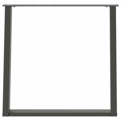 Gambe Tavolo Pranzo a U 2 pz Antracite 80x(72-73) cm Acciaio - homemem39