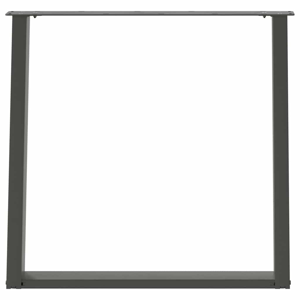 Gambe per tavolo da pranzo forma U 2 pz Antracite 80x(72-73) cm