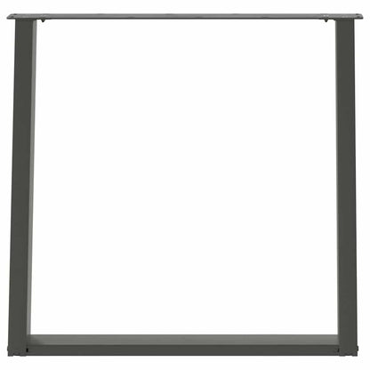 Gambe per tavolo da pranzo forma U 2 pz Antracite 80x(72-73) cm
