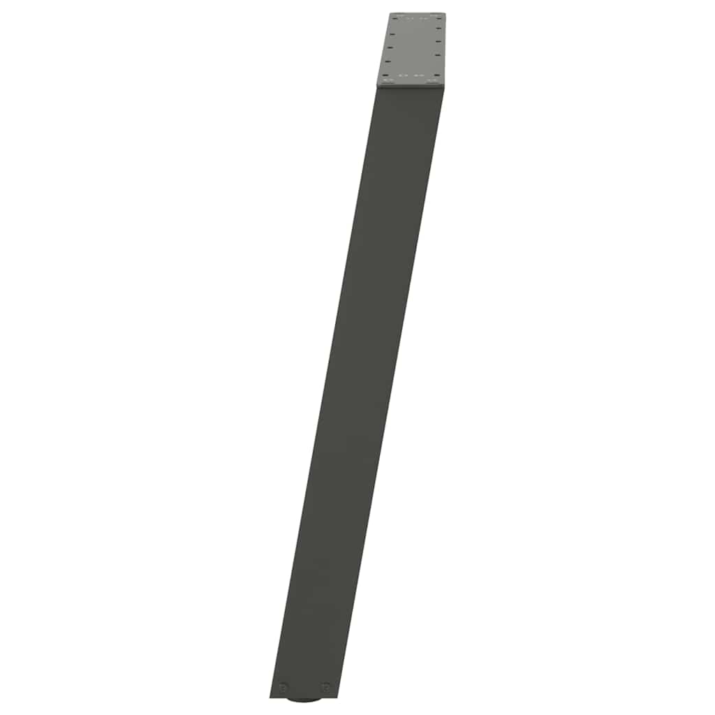 Gambe Tavolo Pranzo a U 2 pz Antracite 80x(72-73) cm Acciaio - homemem39