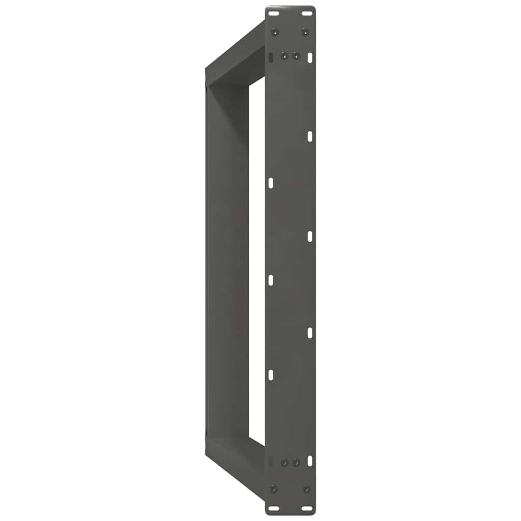 Gambe Tavolo Pranzo a U 2 pz Antracite 80x(72-73) cm Acciaio - homemem39