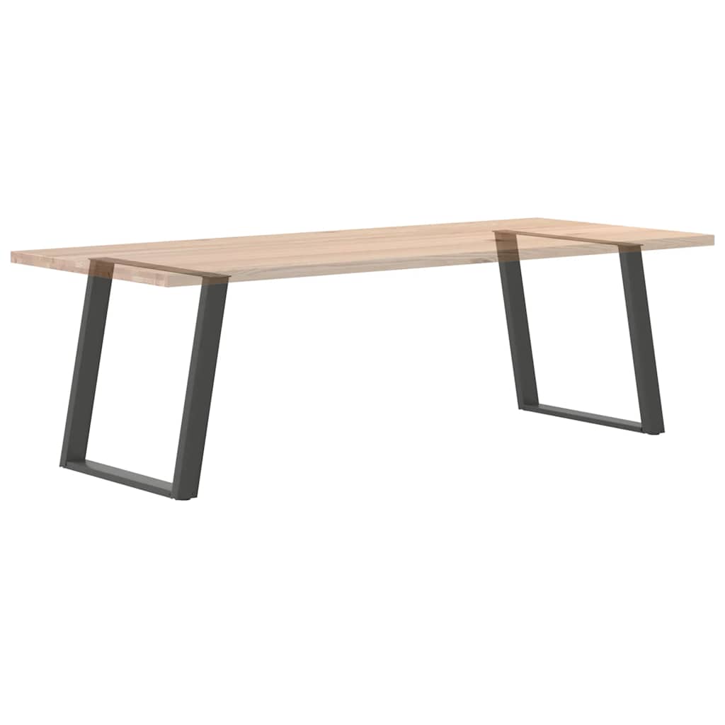 Gambe Tavolo Pranzo a U 2 pz Antracite 80x(72-73) cm Acciaio - homemem39
