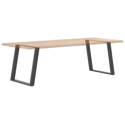 Gambe Tavolo Pranzo a U 2 pz Antracite 80x(72-73) cm Acciaio - homemem39