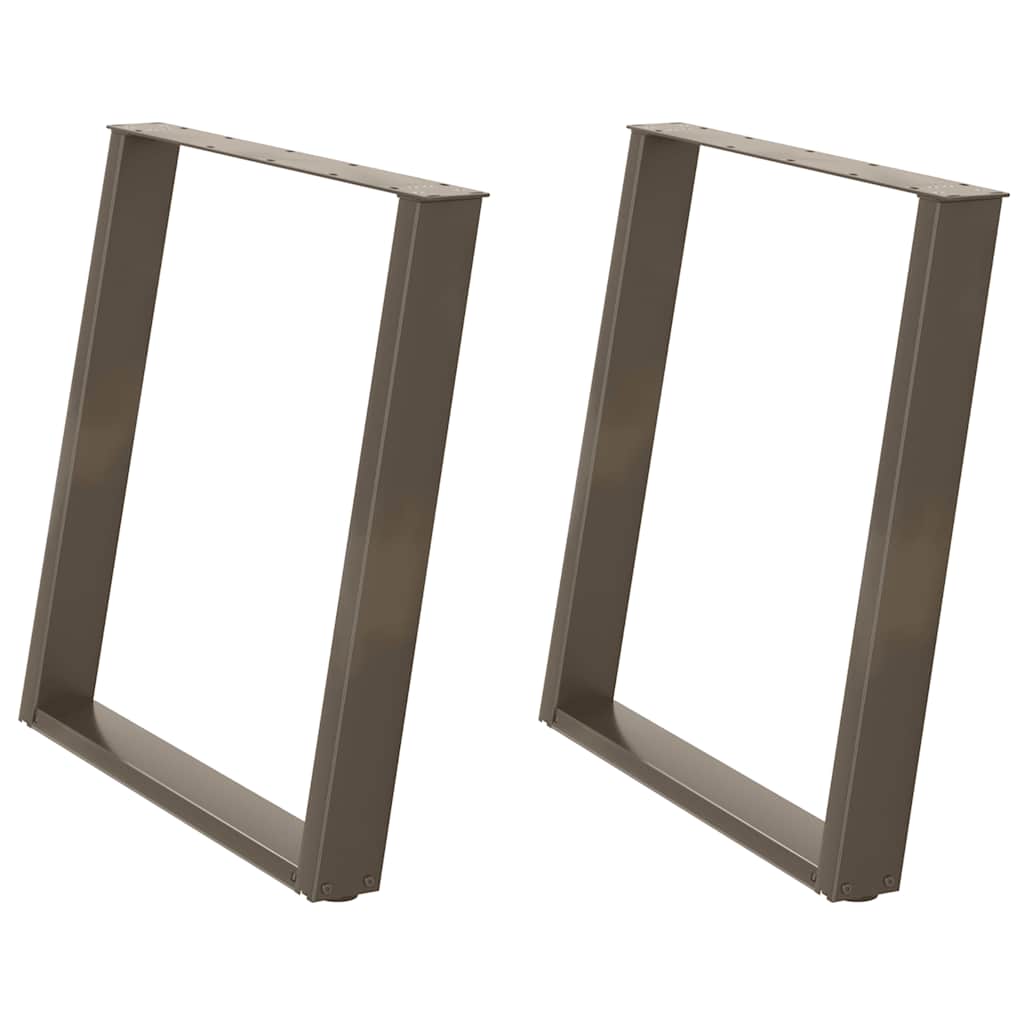 Gambe per tavolo da pranzo forma U 2 pz naturale 80x(72-73) cm