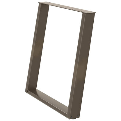 Gambe Tavolo Pranzo a U 2 pz 80x(72-73) cm Acciaio - homemem39