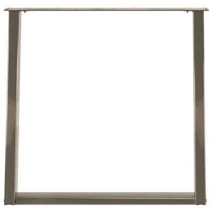 Gambe per tavolo da pranzo forma U 2 pz naturale 80x(72-73) cm