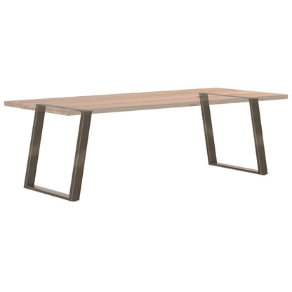 Gambe per tavolo da pranzo forma U 2 pz naturale 80x(72-73) cm