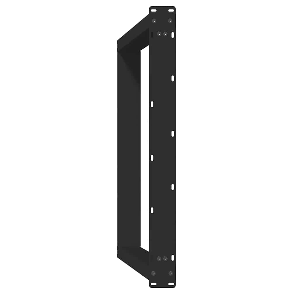 Gambe Tavolo Pranzo a U 2 pz Nero 90x(72-73) cm Acciaio - homemem39