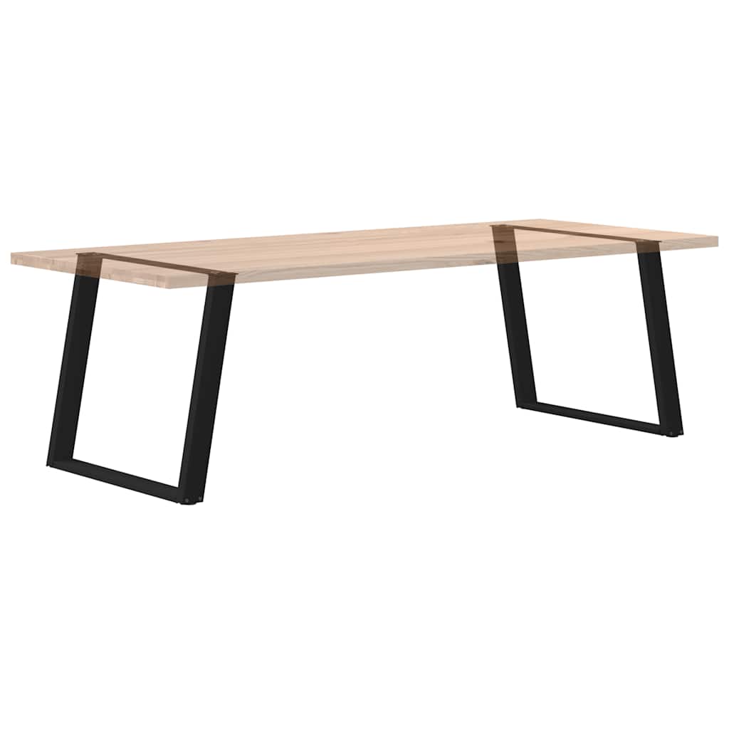 Gambe Tavolo Pranzo a U 2 pz Nero 90x(72-73) cm Acciaio - homemem39