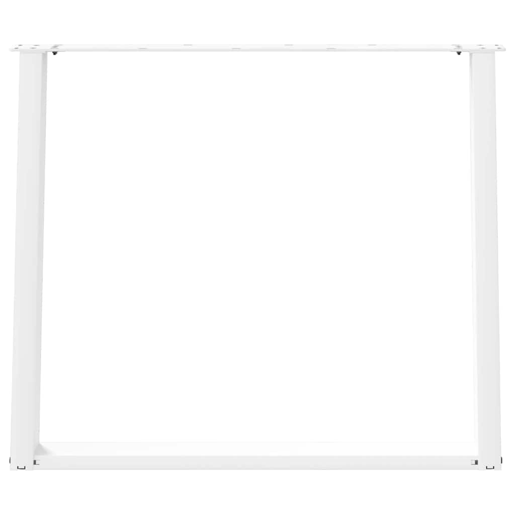 Gambe Tavolo Pranzo a U 2 pz Bianco 90x(72-73)cm Acciaio - homemem39