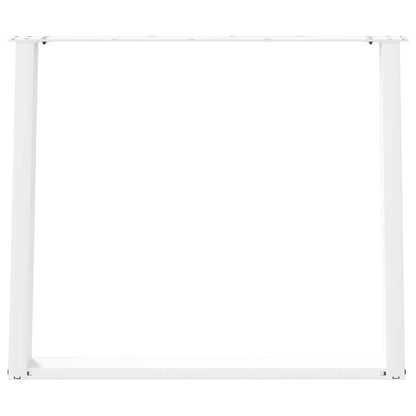 Gambe Tavolo Pranzo a U 2 pz Bianco 90x(72-73)cm Acciaio - homemem39
