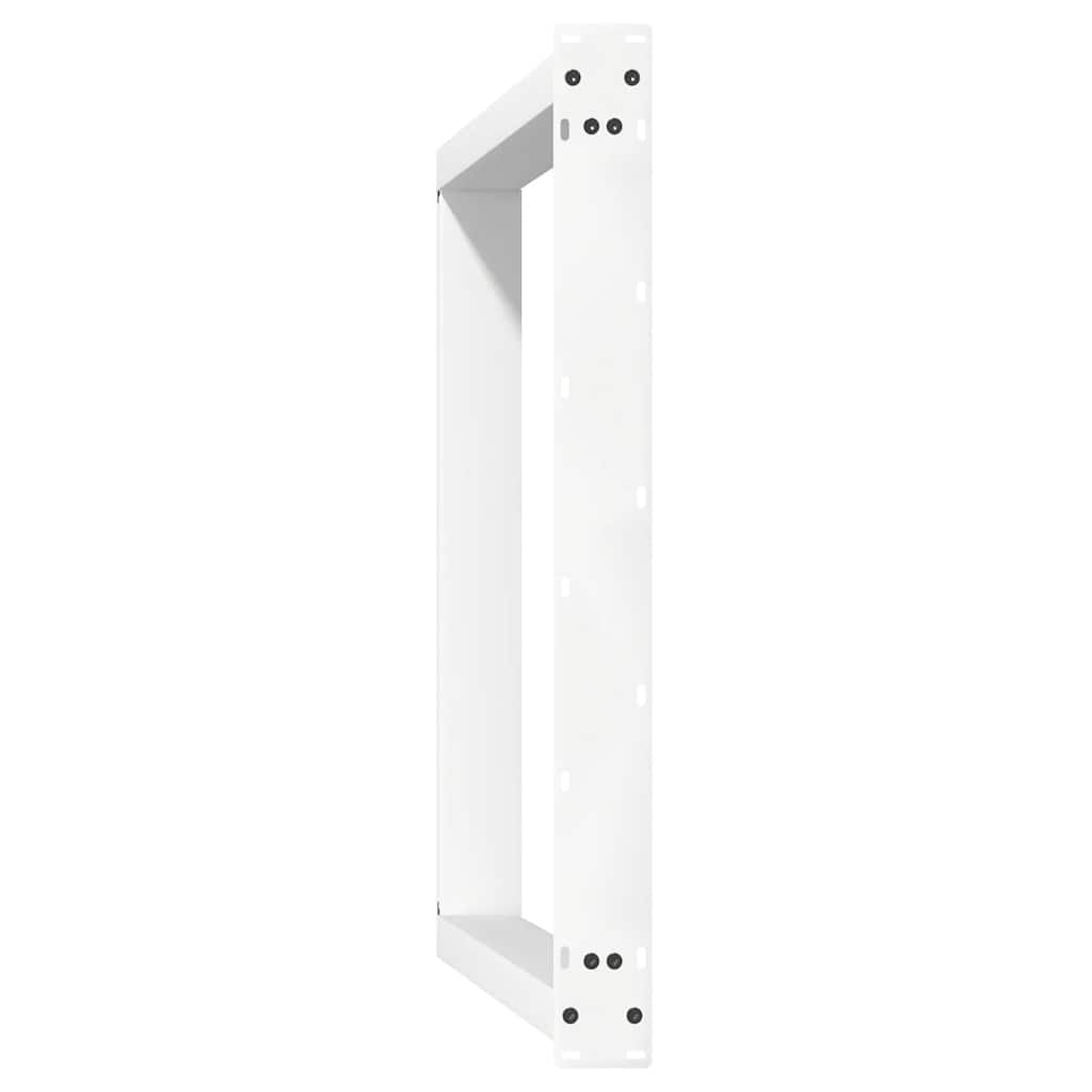 Gambe Tavolo Pranzo a U 2 pz Bianco 90x(72-73)cm Acciaio - homemem39