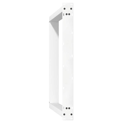 Gambe Tavolo Pranzo a U 2 pz Bianco 90x(72-73)cm Acciaio - homemem39
