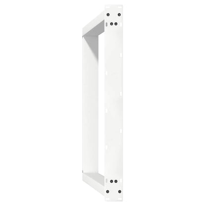 Gambe per tavolo da pranzo forma U 2 pz bianche 90x(72-73) cm