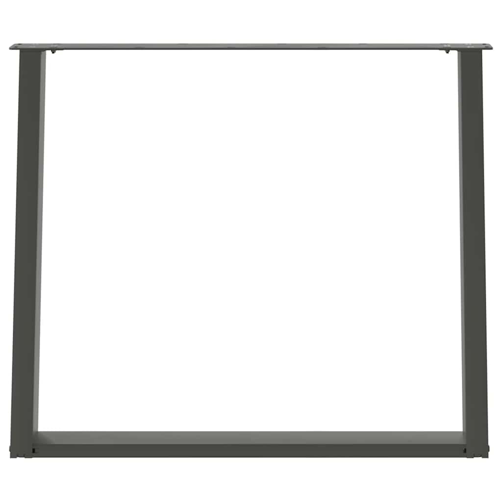 Gambe per tavolo da pranzo forma U 2 pz Antracite 90x(72-73) cm