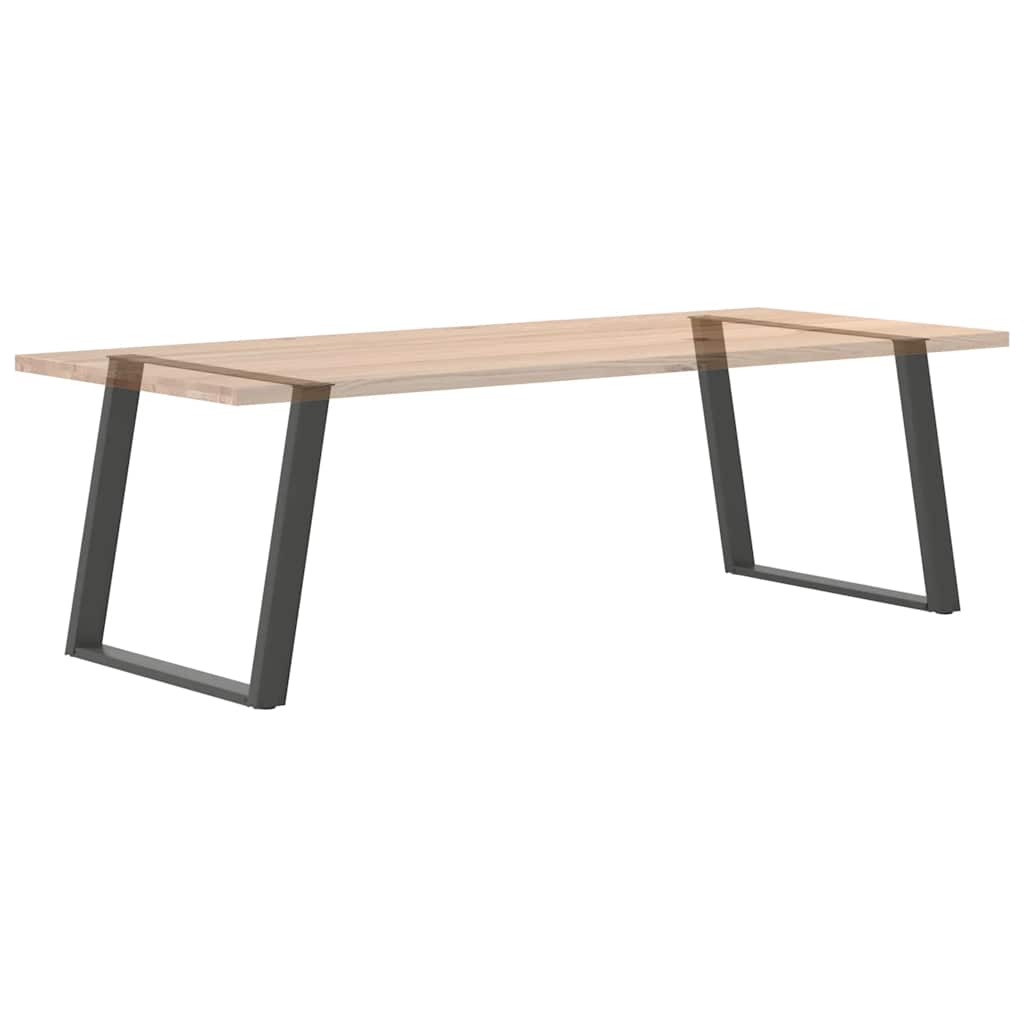 Gambe per tavolo da pranzo forma U 2 pz Antracite 90x(72-73) cm