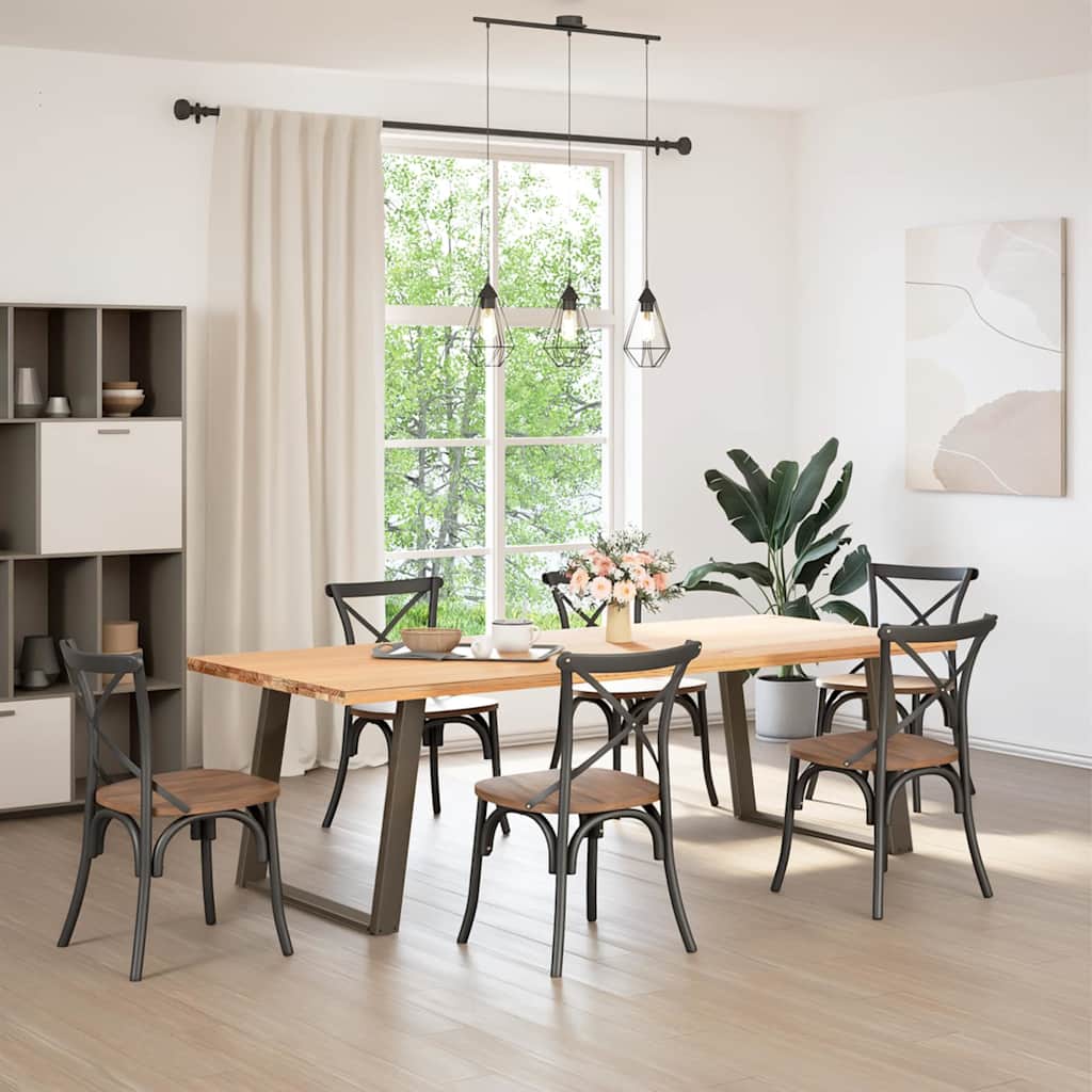 Gambe Tavolo Pranzo a U 2 pz 90x(72-73) cm Acciaio - homemem39