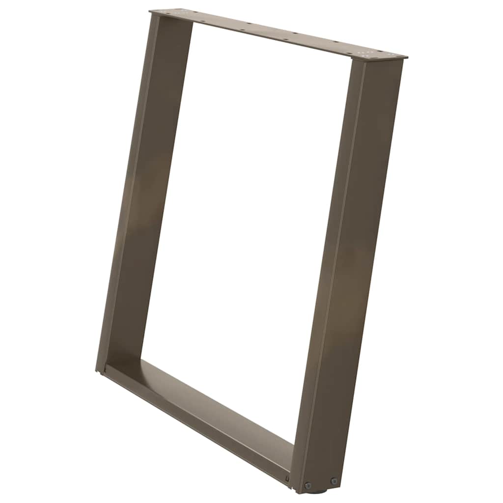 Gambe Tavolo Pranzo a U 2 pz 90x(72-73) cm Acciaio - homemem39