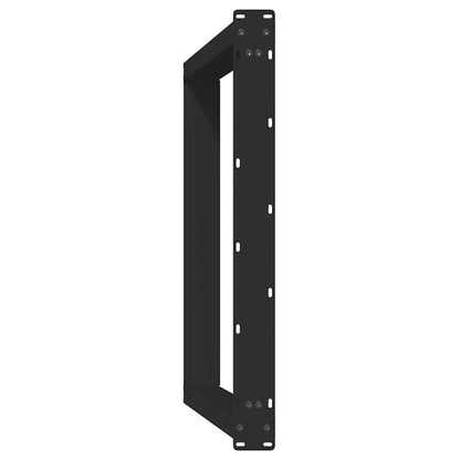 Gambe Tavolo Pranzo a U 2 pz Nero 100x(72-73) cm Acciaio - homemem39