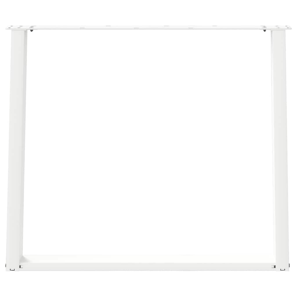 Gambe Tavolo Pranzo a U 2 pz Bianco 100x(72-73) cm Acciaio - homemem39