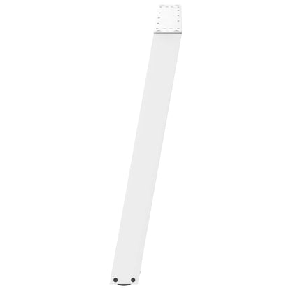 Gambe Tavolo Pranzo a U 2 pz Bianco 100x(72-73) cm Acciaio - homemem39