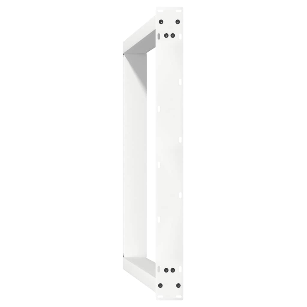 Gambe Tavolo Pranzo a U 2 pz Bianco 100x(72-73) cm Acciaio - homemem39