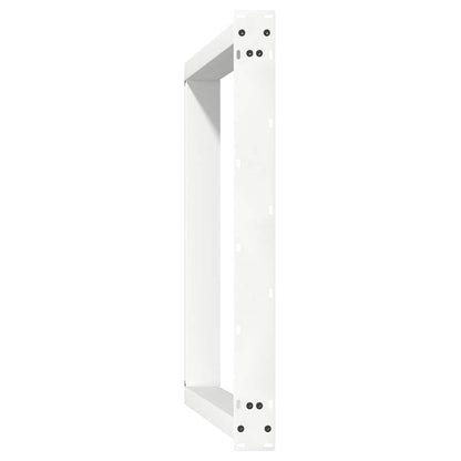 Gambe per tavolo da pranzo forma U 2 pz bianche 100x(72-73) cm