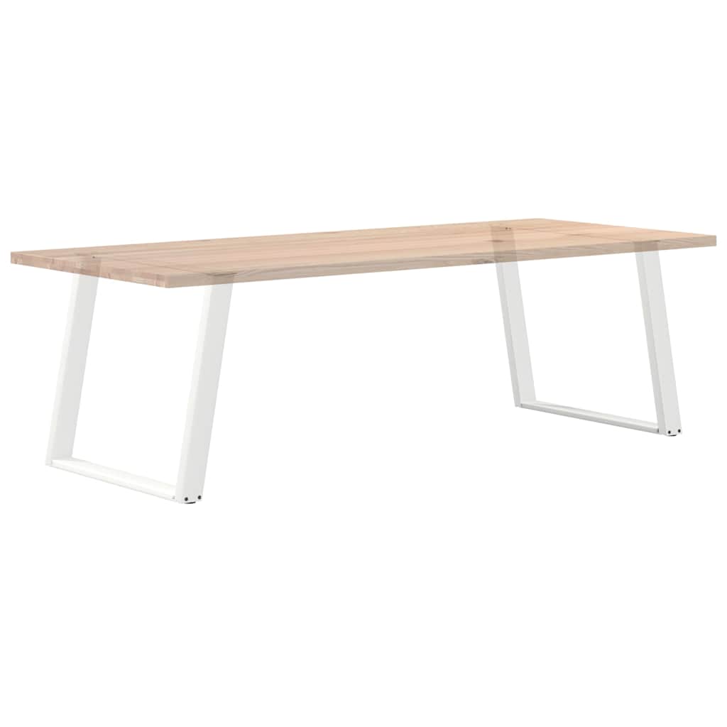 Gambe Tavolo Pranzo a U 2 pz Bianco 100x(72-73) cm Acciaio - homemem39