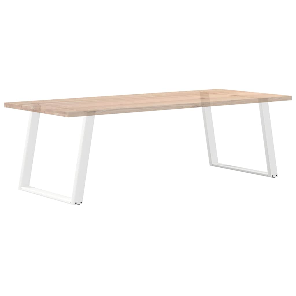 Gambe per tavolo da pranzo forma U 2 pz bianche 100x(72-73) cm